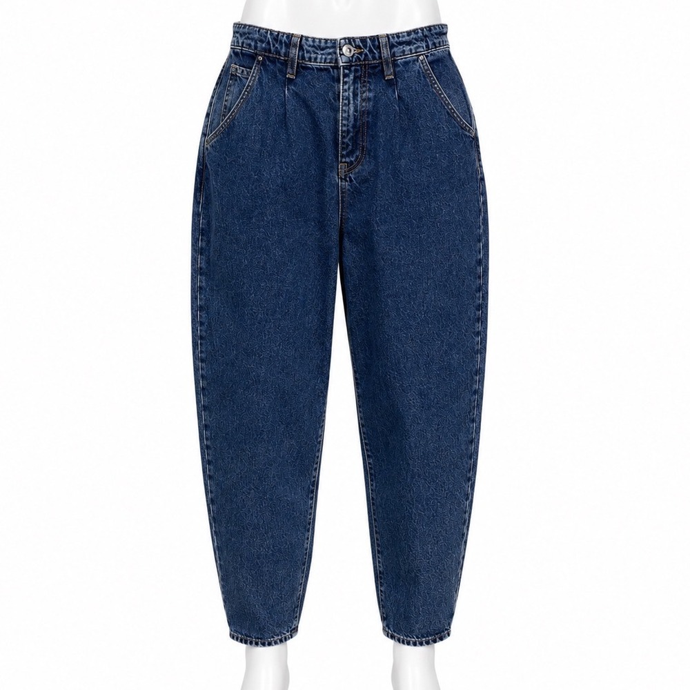 Mavi Jeans Womens 8 30" Blue Laura High Rise Pleated Ankle Jeans Denim Casual